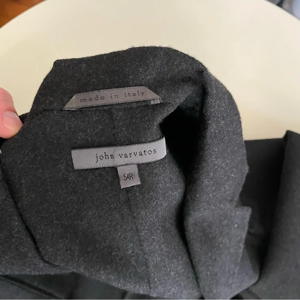 John Varvatos Men’s Wool Unstructured Blazer Coat Gray Size Large Made in Italy
